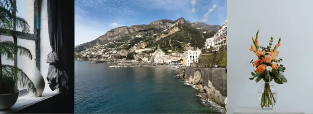 Three photos joined side by side into one wide image
